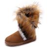 Women's Faux Fur Winter Snow Boot Suede Furry Fluffy Short Ankle Boots Warm Comfortable Outdoor Flat Mid-Calf Boots view 1