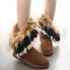 Women's Faux Fur Winter Snow Boot Suede Furry Fluffy Short Ankle Boots Warm Comfortable Outdoor Flat Mid-Calf Boots view 3