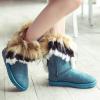 Women's Faux Fur Winter Snow Boot Suede Furry Fluffy Short Ankle Boots Warm Comfortable Outdoor Flat Mid-Calf Boots view 2