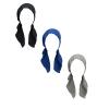 3 Pcs Headwear Pretied Head Scarves for Women Featuring Lightweight Crimped Material and Attractive (Black+Grey+Blue, One Size) view 1