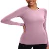 NebuKinex 5 Pack Women's Compression Shirt Long Sleeve Workout Tops Athletic Baselayer Quick Dry Gym Yoga Running T-Shirt 2Black/Grey/Blue/Purple M view 2