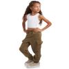 Dreamstar Girls Sweatpants - Soft Fleece Oversized Cargo Pants for Girls - Baggy Kids Sweatpants with Drawstrings, Size 10, Olive Green view 2