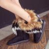 Women's Faux Fur Winter Snow Boot Suede Furry Fluffy Short Ankle Boots Warm Comfortable Outdoor Flat Mid-Calf Boots view 2
