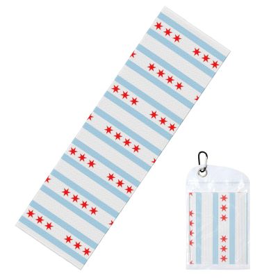 AWESOWE Flag of Chicago, Illinois Cooling Towels for Neck and Face 40"x12" Ice Towel Microfiber Soft Breathable Cooling Towels for Yoga Golf Sports Gym Running