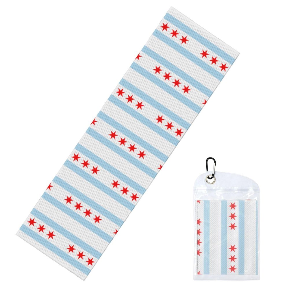 AWESOWE Flag of Chicago, Illinois Cooling Towels for Neck and Face 40"x12" Ice Towel Microfiber Soft Breathable Cooling Towels for Yoga Golf Sports Gym Running
