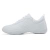 Womens White Sneaker Non Slip Walking Lightweight Competition Dance Cheerleading Athletic Training Tennis Shoes (White, 7) view 4