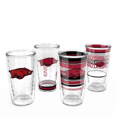 Tervis Arkansas Razorbacks - Assorted Made in USA Double Walled Insulated Tumbler Travel Cup Keeps Drinks Cold & Hot, 16oz 4pk, Classic