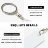 Wxenaiedk Crossed Goalie Sticks Hockey Keychain For Rectangle Carabiner With Keyring Clips For Car Keys view 2