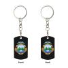 Wxenaiedk Coat Of Arms Of Costa Rica Keychain For Rectangle Carabiner With Keyring Clips For Car Keys view 3