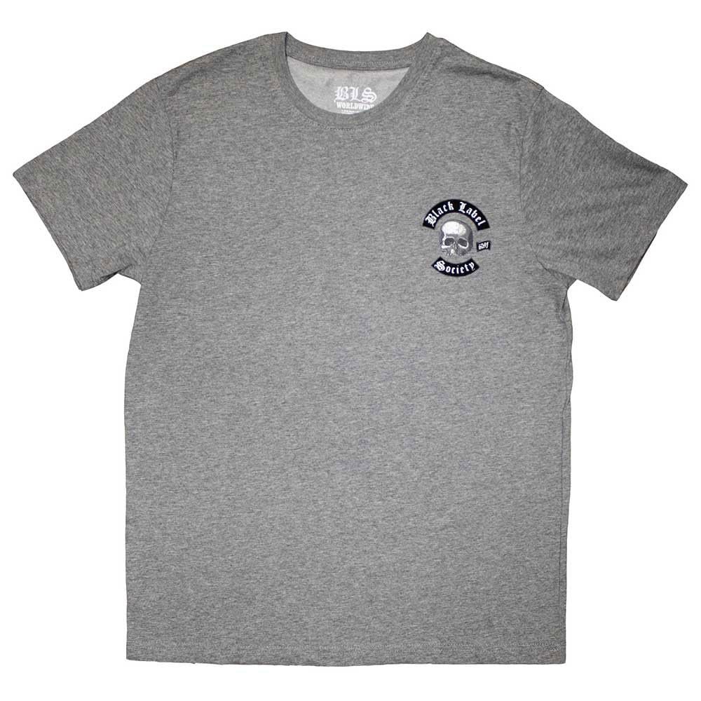 Men's Black Label Society Mini Skull Logo T-Shirt Small Grey