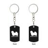 Wxenaiedk Lhasa Apso Keychain For Rectangle Carabiner With Keyring Clips For Car Keys view 3