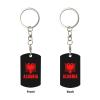Wxenaiedk Albanian Flag Keychain For Rectangle Carabiner With Keyring Clips For Car Keys view 3