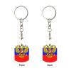 Wxenaiedk Flag Of Russia Keychain For Rectangle Carabiner With Keyring Clips For Car Keys view 3