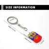 Wxenaiedk Flag Of Russia Keychain For Rectangle Carabiner With Keyring Clips For Car Keys view 4