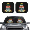 Cayman Islands The Official Emblem Car Windshield Sun Shade Foldable 2-Piece Car Sunshades Reflect UV Sun and Heat view 2