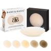 BARE & BASIC Cool Flow Reusable Nipple Covers for Women, Silicone Pasties Nipple Covers, Adhesive Nip Covers, Waterproof Nipple Stickers, Seamless Silicone Breast Pads with Travel Bag, Ivory, Cup A-C view 1