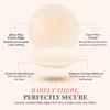 BARE & BASIC Cool Flow Reusable Nipple Covers for Women, Silicone Pasties Nipple Covers, Adhesive Nip Covers, Waterproof Nipple Stickers, Seamless Silicone Breast Pads with Travel Bag, Ivory, Cup A-C view 4