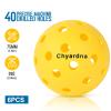 chyardna Outdoor Pickleball Balls |Meet USAPA Official Requirement | Perfectly Balanced,Durable (Tricolor, 6) view 2
