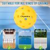 chyardna Outdoor Pickleball Balls |Meet USAPA Official Requirement | Perfectly Balanced,Durable (Tricolor, 6) view 3
