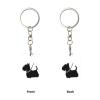 Wxenaiedk Scottie Dog Keychain For Rectangle Carabiner With Keyring Clips For Car Keys view 3