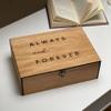 InsideDecor.Shop Personalized Memory Wooden Keepsake Stash Valentines Lock Box Wedding gift for Him, Her, Gift for Boyfriend, Girlfriend, Couples, Women, Men (S, Oak) view 2