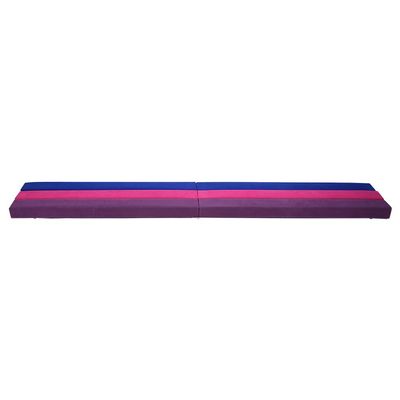 XHTLLO 7FT Suede Folding Balance Beam, Gymnastics Training Equipment with Stainless Steel Feet, Stable for Beginners, 2.2m Extended Length, 5kg Weight, Wood Fabric Surface