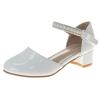 Josmo Girls Buckle Slip on Sandal Heeled, White Patent, 1 Big Kid view 1