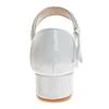 Josmo Girls Buckle Slip on Sandal Heeled, White Patent, 1 Big Kid view 3
