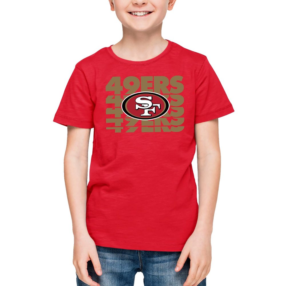 San Francisco 49ers NFL Youth Repeating Logo Football T-Shirt - Red