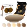 BARE & BASIC Reusable Nipple Covers for Women  Silicone Pasties Nipple Covers, Adhesive Nip Covers, Waterproof Nipple Stickers, Seamless Silicone Breast Pads with Travel Bag, Ebony, Cup A-C view 1