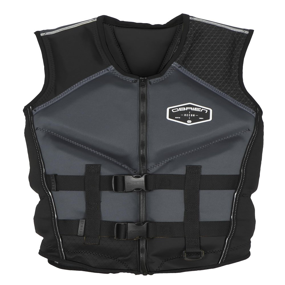 O'Brien Recon Men's Neoprene CGA Life Jacket, Black, X-Large