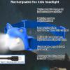 Kids Camping Essentials  LED Kids Lantern and Rechargeable Kids Headlamp Set | Multiple Purposes Kids Nightlight/Flashlight Toys Holiday, Halloween N Birthday Gifts for Toddlers and Kids (Blue) view 3