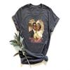 Custom T-Shirts for Men and Women Design Your Own Personalized Shirt with Text Image Logo Customizable Front and Back Print Soft Cotton Tee Heather Dark Gray view 2
