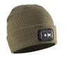 POWERCAP LED Hat Light 150 Lumens Rechargeable Fleece Beanie with Bright Built-in Headlamp Waterproof LED Warm One Size Cap (US, Alpha, One Size, Knit Olive Green) view 1