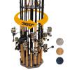 Rush Creek Creations 16-Rod Round Fishing Rod Holder for Garage, 360 Access Fishing Pole Holder for Fishing Rods, Reels, Gear, and Accessories, Securely Holds 16 Rods, Gray view 1