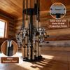 Rush Creek Creations 16-Rod Round Fishing Rod Holder for Garage, 360 Access Fishing Pole Holder for Fishing Rods, Reels, Gear, and Accessories, Securely Holds 16 Rods, Gray view 4