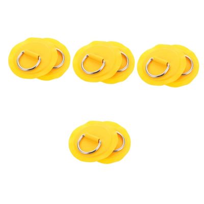 Happyyami 8pcs Stainless Steel Kayak and Canoe Elastic Rope Buckles for Bungee Cord Kit Lightweight Replacement Parts for Inflatable Boats Yellow