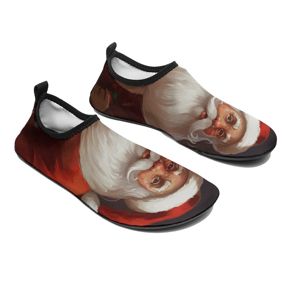 Water Shoes for Women Men Quick-Dry Barefoot Water Sports Shoes Santa Claus Sport Beach Swim Shoes