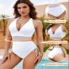 Blooming Jelly Women Tummy Control Swimsuits Modest One Piece Bathing Suits Drawstring Swim Suits 2024 (XXL, White) view 4
