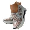 Fashion Sneakers for Women 2024 Floral Embroidery Breathable Sheer Mesh Sneakers,Fashion Platform Shoes Hidden Wedge Heel High Top Sparkly Sneakers Dressy,Comfort Work Shoes view 1