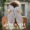 JONKY Bridal Hair Bow Lace Floral Hair Clip Bride Wedding Bowknot Hair Accessories for Women view 2