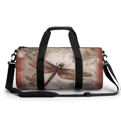 Gym Bag Dragonfly Animal Duffel Bag for Men Women Overnight Bag with Shoe Compartment Workout Bags