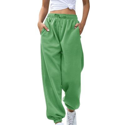Dupe,Deals of Today Prime Clearance,2024 Cinch Bottom Sweatpants Women Casual High Waisted Pockets Joggers Sport Workout Active Baggy Lounge Trousers,4-Green,Small