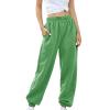 Dupe,Deals of Today Prime Clearance,2024 Cinch Bottom Sweatpants Women Casual High Waisted Pockets Joggers Sport Workout Active Baggy Lounge Trousers,4-Green,Small view 2