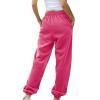 Placed Recently by Me, The Clearance,2024 Cinch Bottom Sweatpants Women Casual High Waisted Pockets Joggers Sport Workout Active Baggy Lounge Trousers,4-Hot Pink,Medium view 3