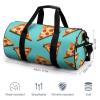 Gym Bag Green Pizza Slices Duffel Bag for Men Women Overnight Bag with Shoe Compartment Workout Bags view 2