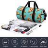 Gym Bag Green Pizza Slices Duffel Bag for Men Women Overnight Bag with Shoe Compartment Workout Bags view 4