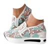 Fashion Sneakers for Women 2024 Floral Embroidery Breathable Sheer Mesh Sneakers,Fashion Platform Shoes Hidden Wedge Heel High Top Sparkly Sneakers Dressy,Comfort Work Shoes view 1