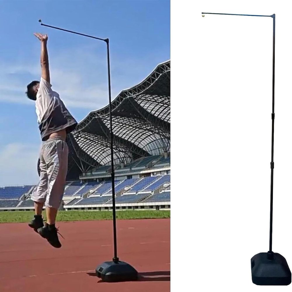 ZDJZMGZ Portable Vertical Jump Trainer for Basketball, Standing Bounce Jump Tester with Stable Base, Volleyball Spike Jump Training Pole, Gym Equipment