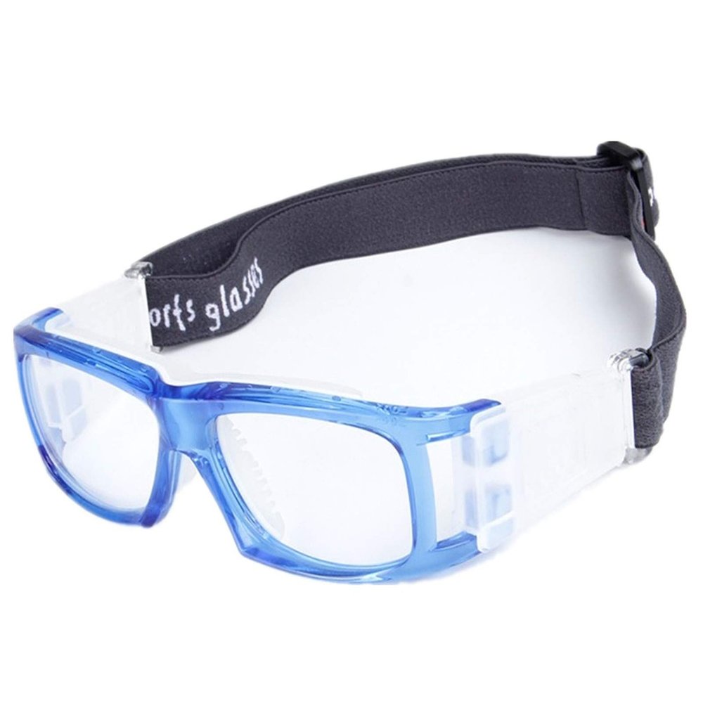 WIVKS Sports Goggles Anti-Fog Basketball Dribbling Protective Safety Glasses for Men Women Soccer Tennis Racketball Eyewear (Blue)